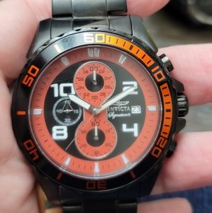 Blk & Orange Mens Invicta Watch
